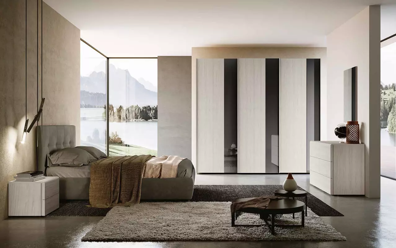 camera con armadio ante vetro