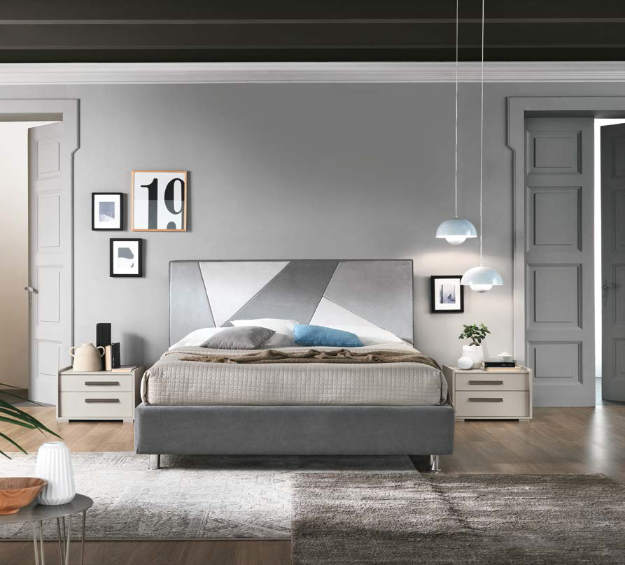 Camera da letto matrimoniale, finitura Cachemire e Grigio londra