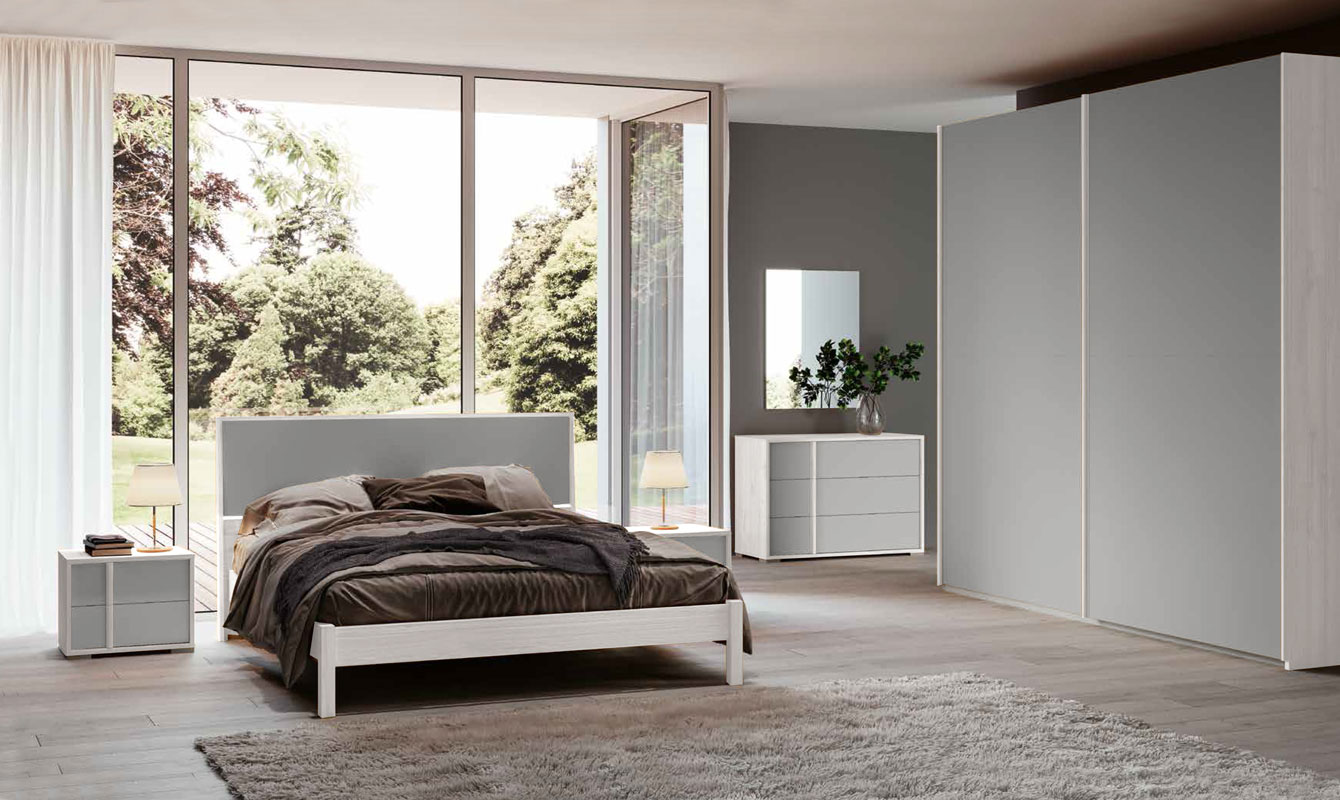 Camera matrimoniale Bianco altea e Grigio argento