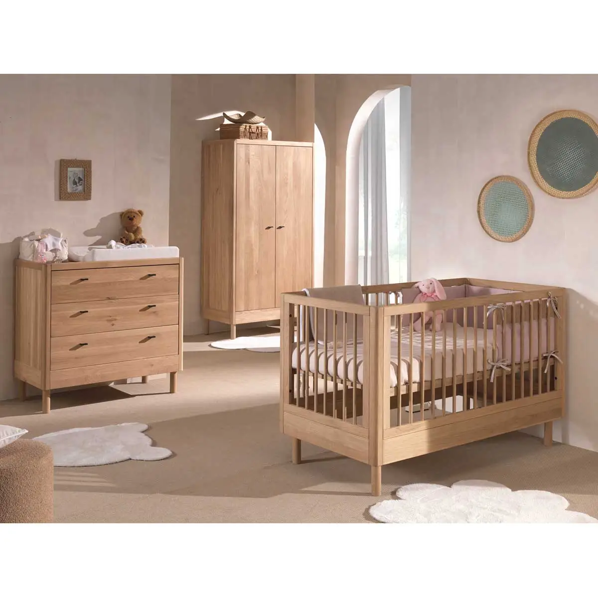 camera in finitura rovere 