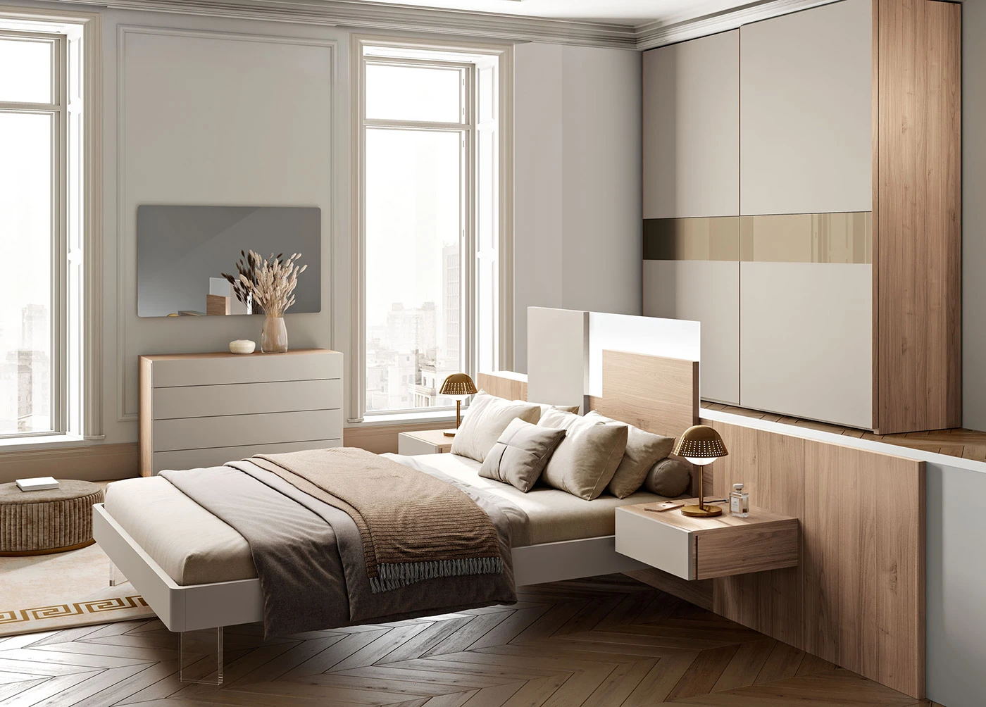 Camera matrimoniale, Sequoia honey e Corda, collezione Apache Zenzero Shop