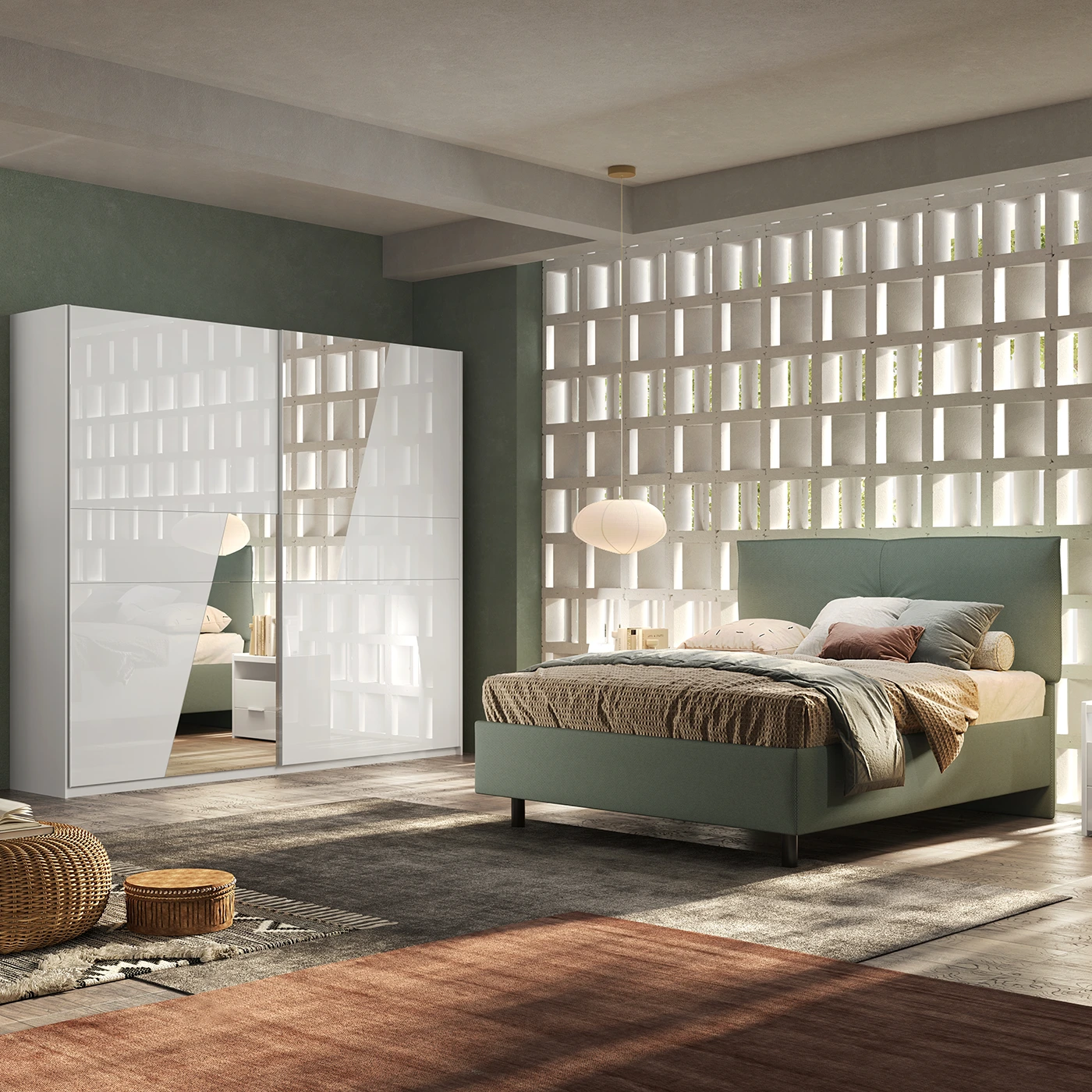 camera moderna bianca