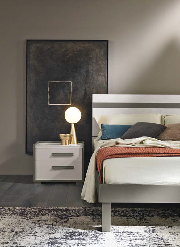 Camera completa online, finitura Calce e Grigio londra