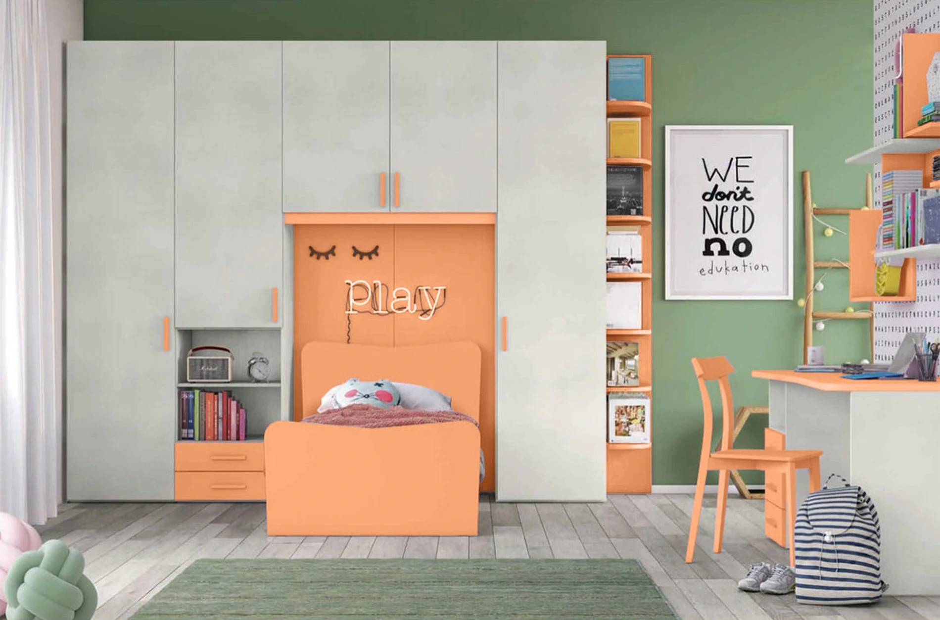 ponte arancione e bianco