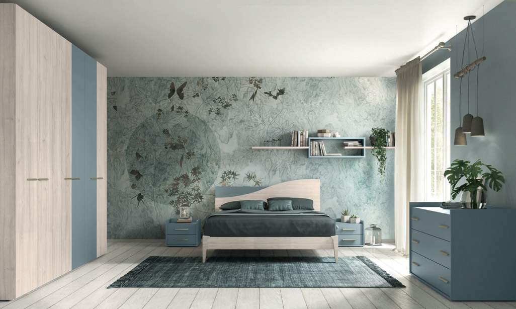 Camera matrimoniale completa in offerta, Noce brina e Rovere gesso