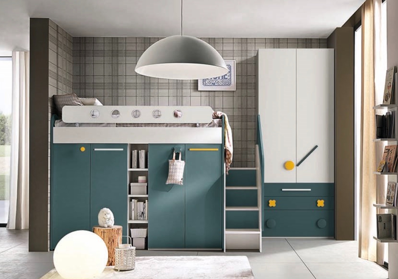 letto soppalco con armadio