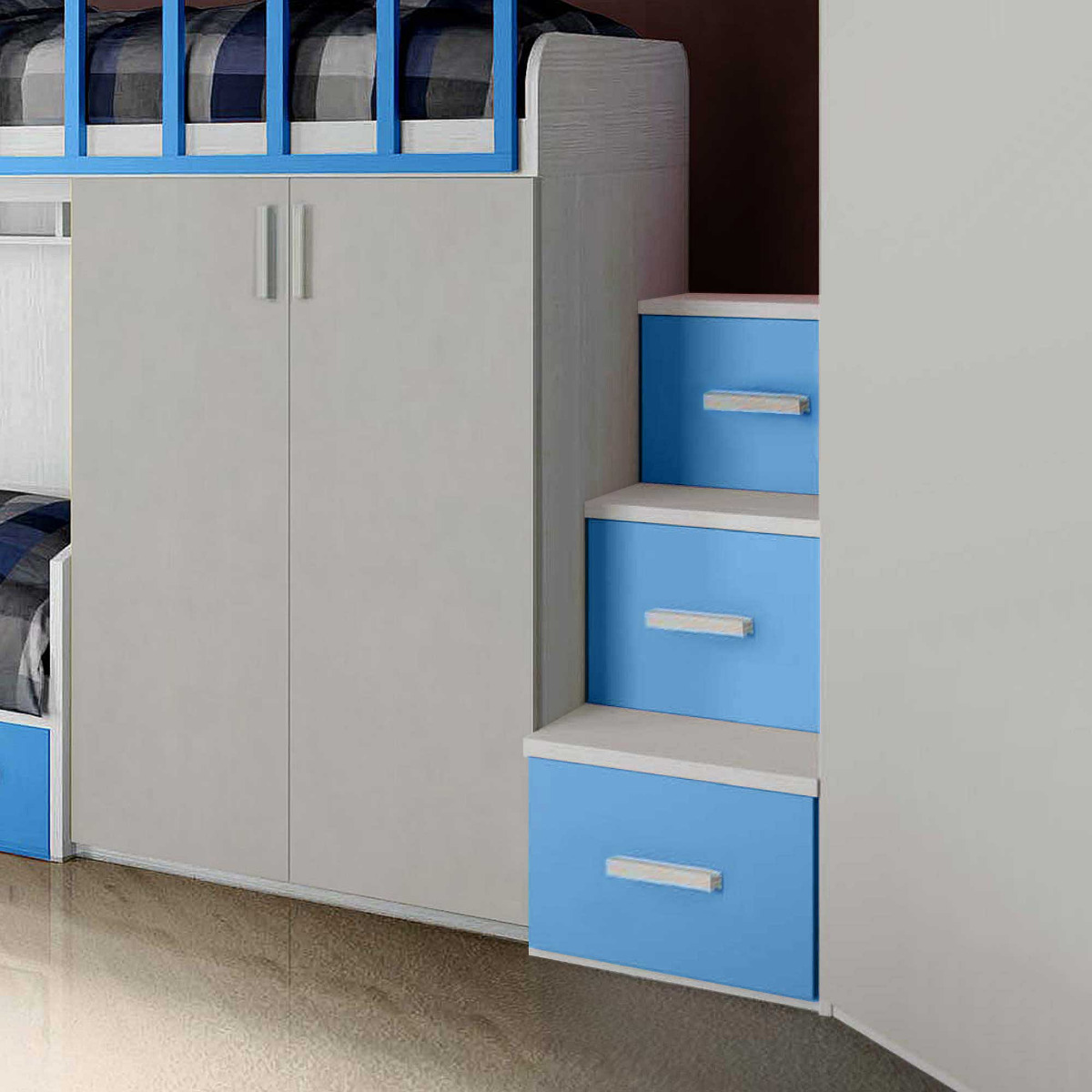 castello 3 posti letto azzurro