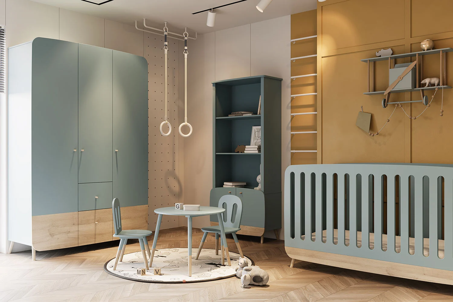 cameretta con culla trasformabile