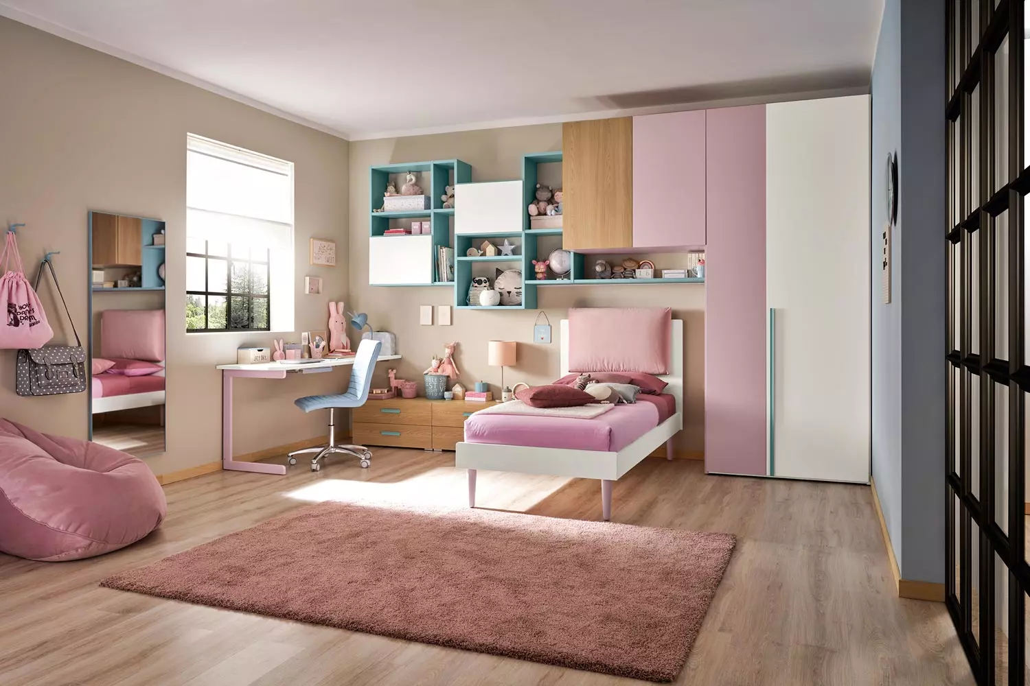 Letto singolo Star Slim Moretti Compact, finitura Bianco luce