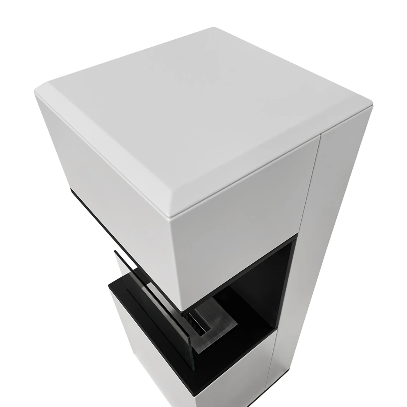 Camino a bioetanolo biocamino da terra, Bianco, 40x40x100 h cm Zenzero Shop