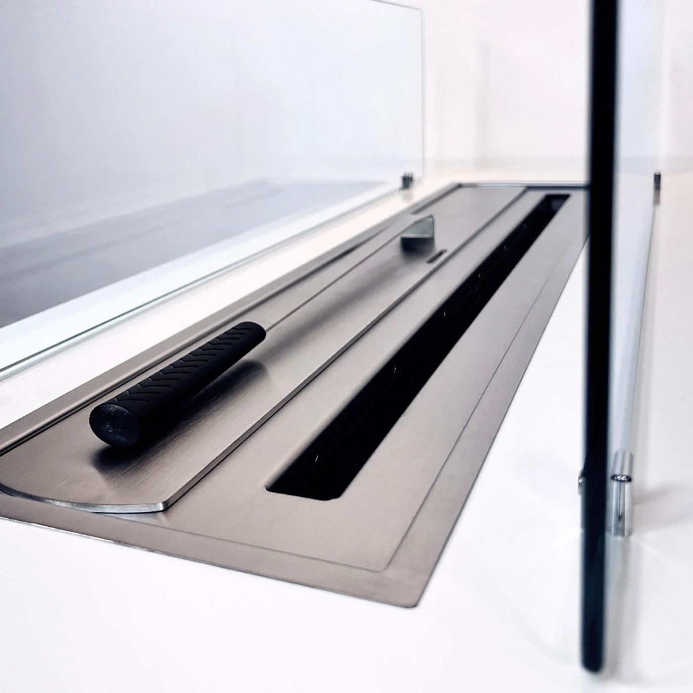 Camino a bioetanolo da terra, Bianco, 100x40x60 h cm Zenzero Shop