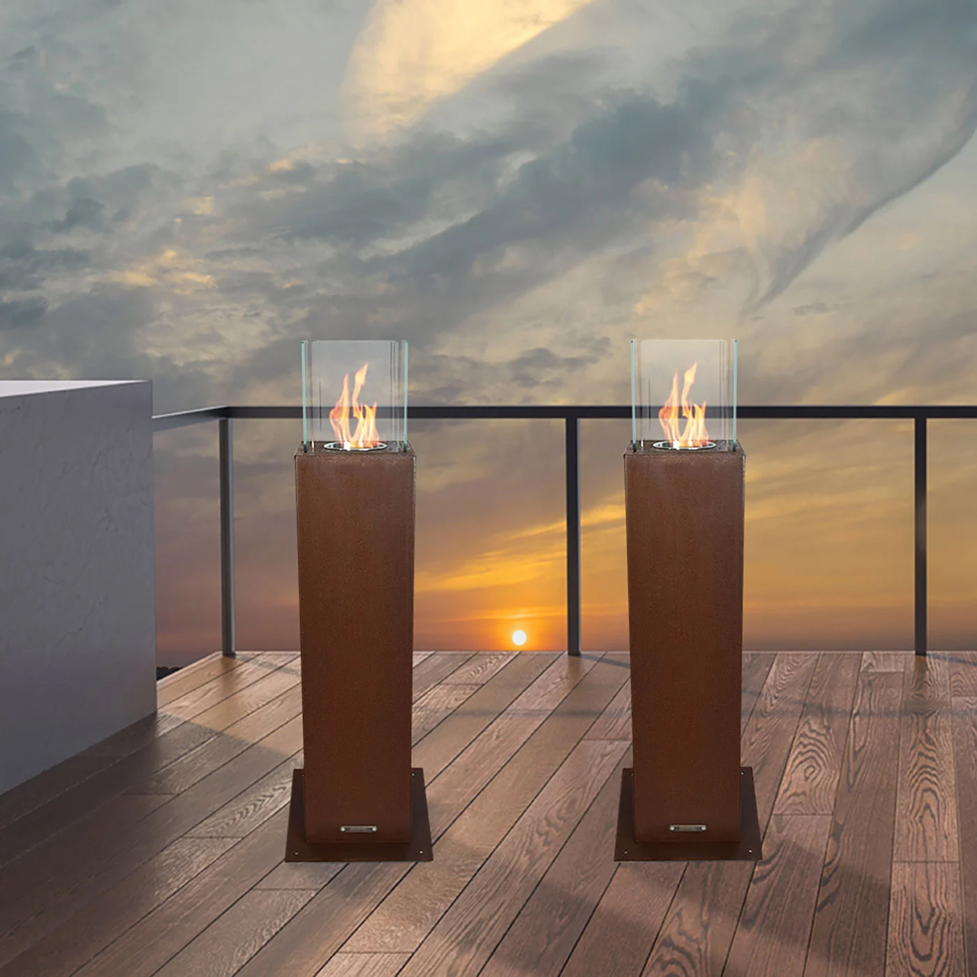 Camino a bioetanolo ruggine da esterno