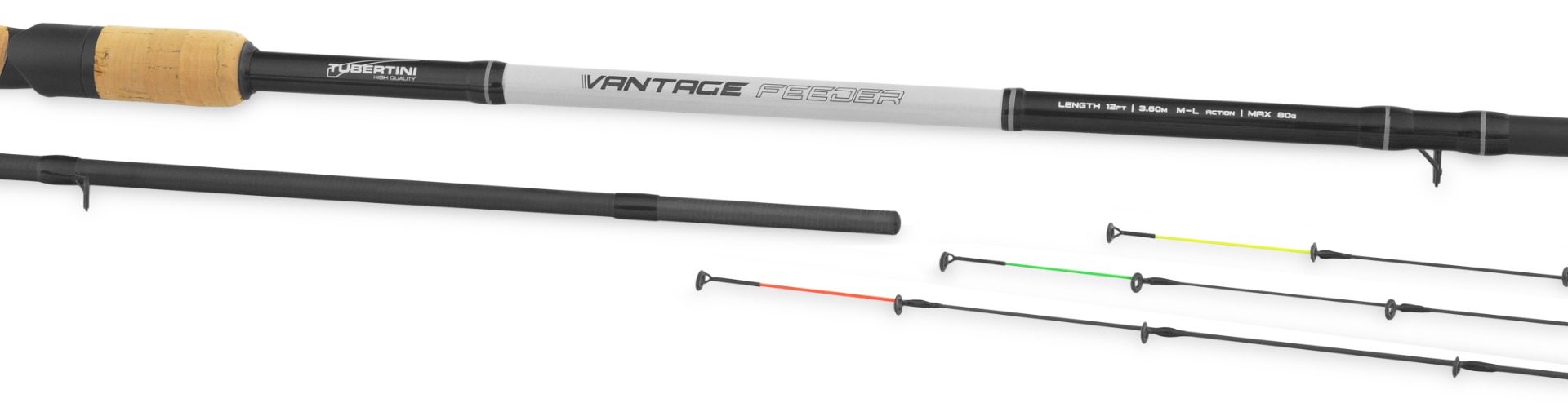 canne da feeder realizzate in carbonio ad alto modulo ed intermedio.