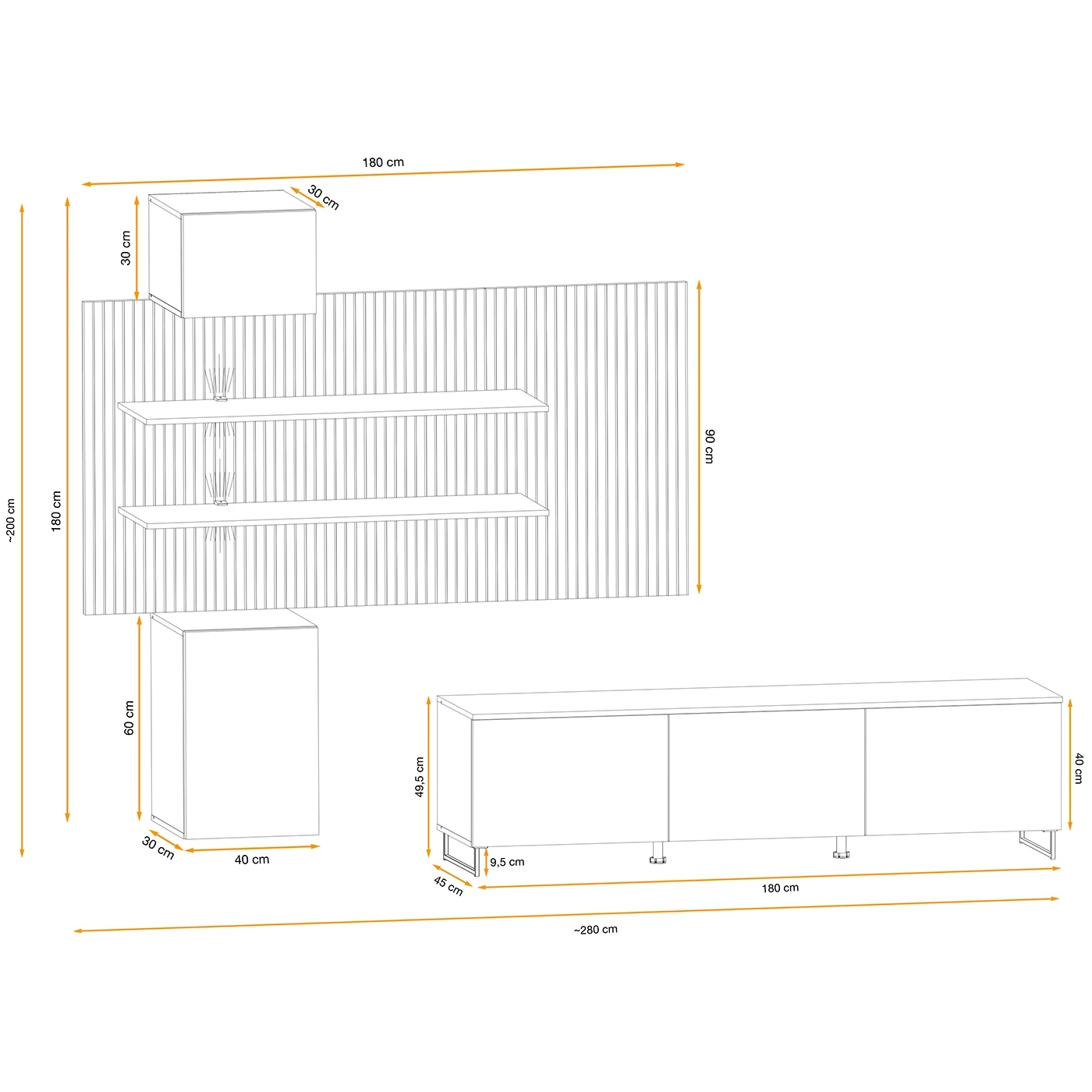 parete attrezzata scontata
