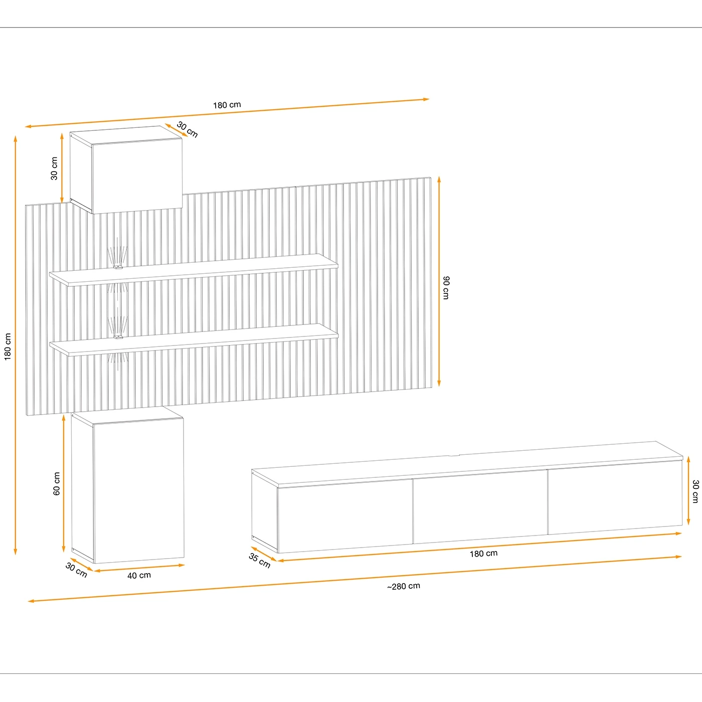parete attrezzata scontata 