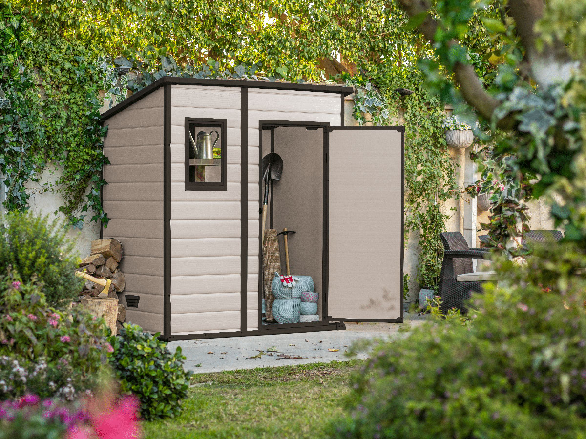 Casetta da esterno Beige, dimensioni compatte, Magnolia