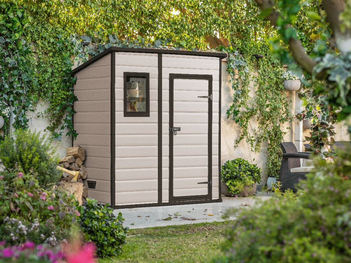 Casetta da esterno Beige, dimensioni compatte, Magnolia