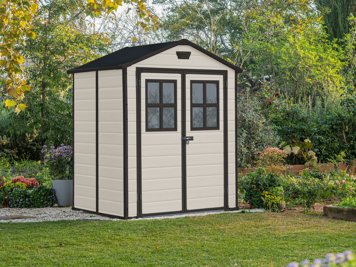 Casetta da esterno Beige, con finestre, Magnolia