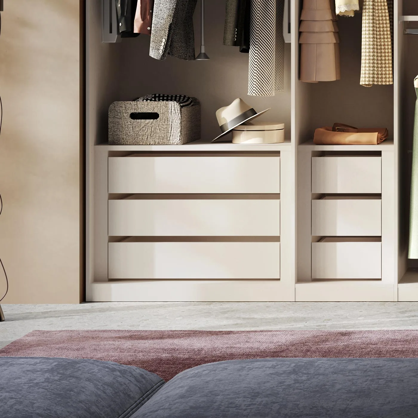 cassettiera cashmere interna