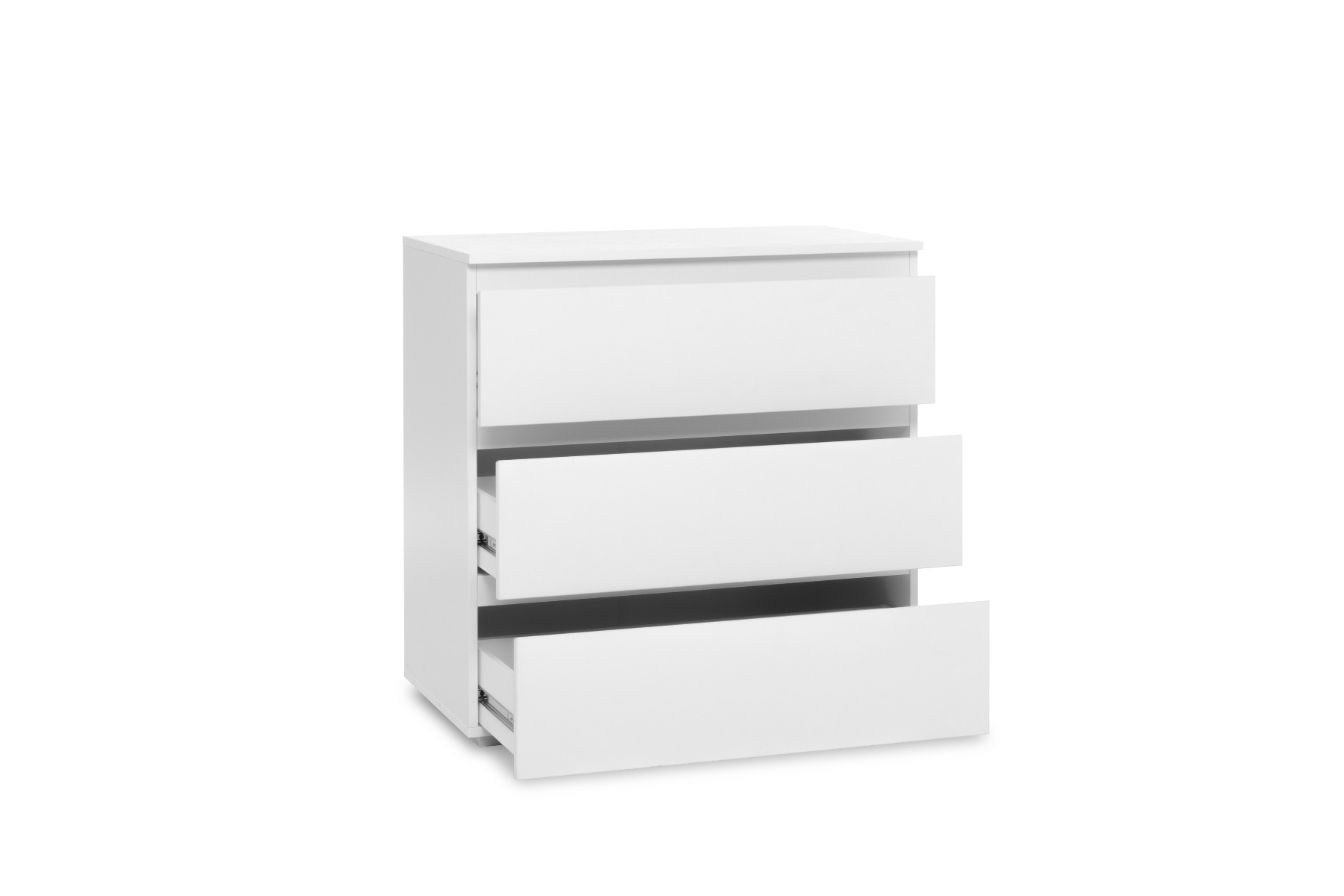 Conveniente cassettiera a 3 cassetti finitura Bianco opaco 