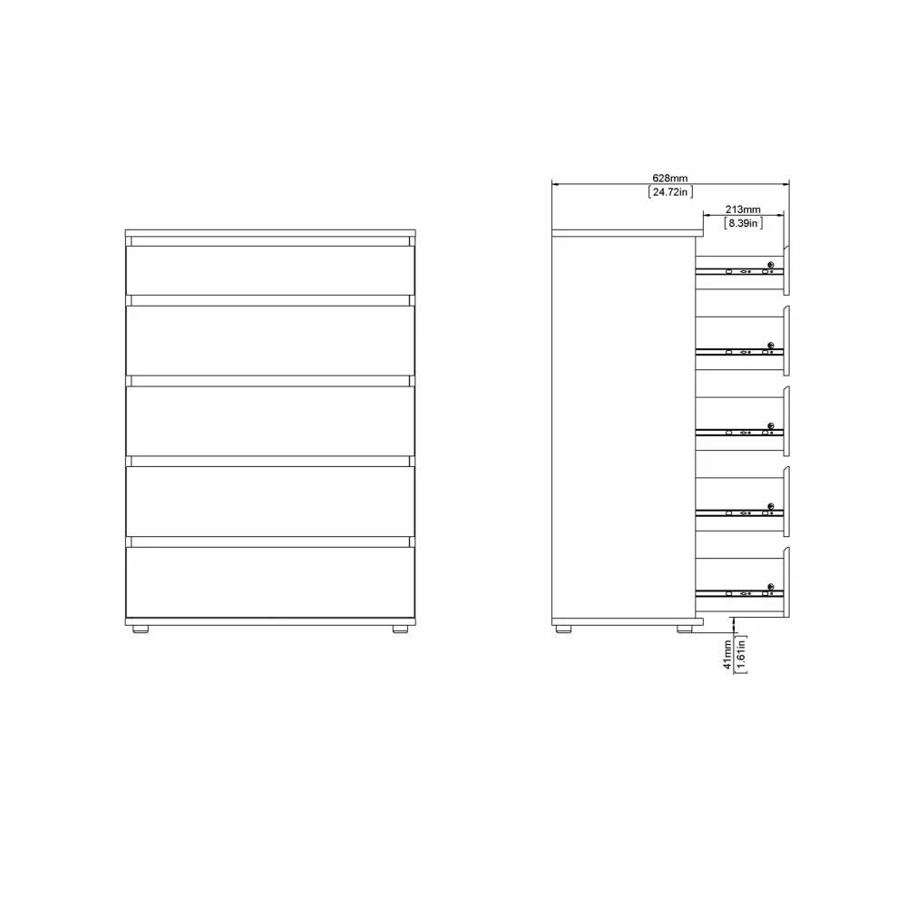 cassettiera bianca zona living 