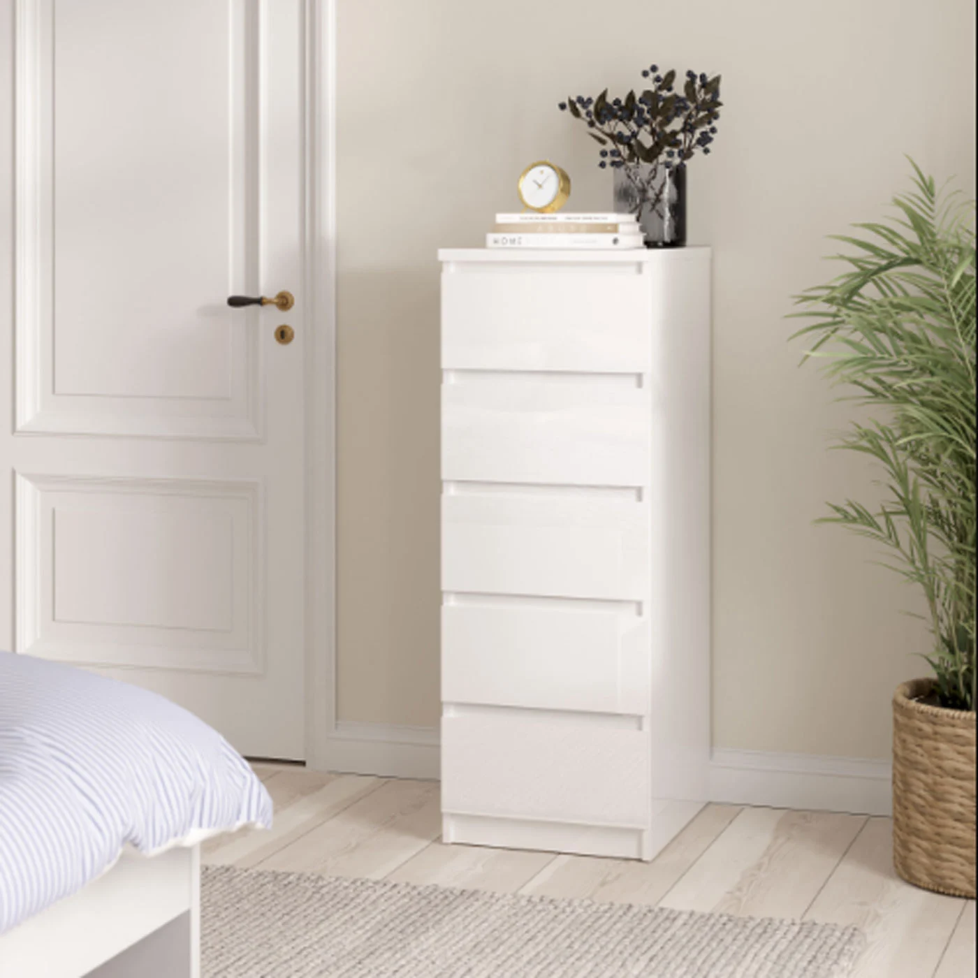 cassettiera bianco lucido 