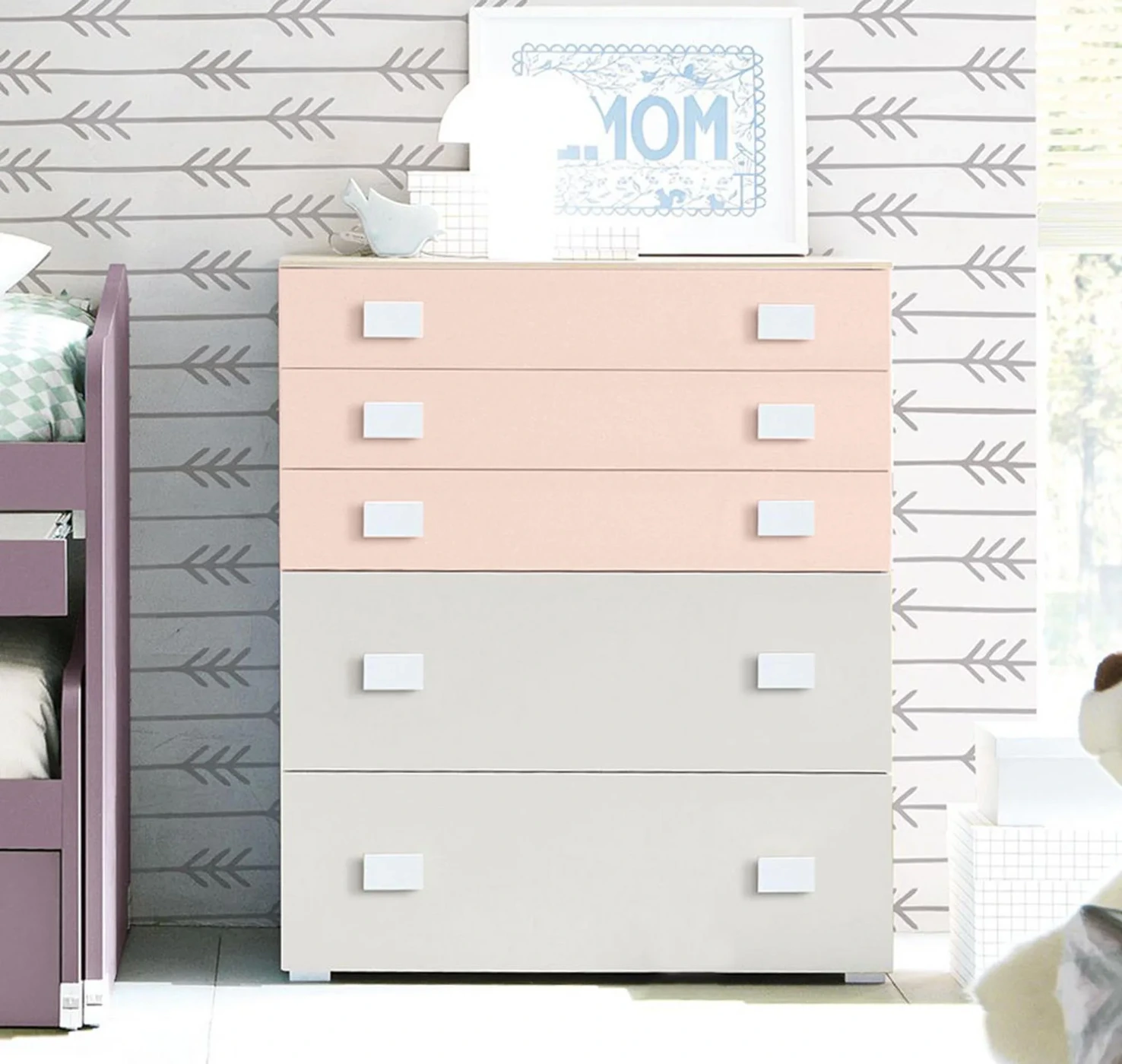 cassettiera bianca bambini