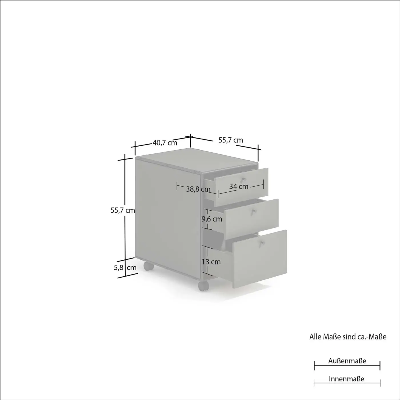 Scrivania Grigio laccato