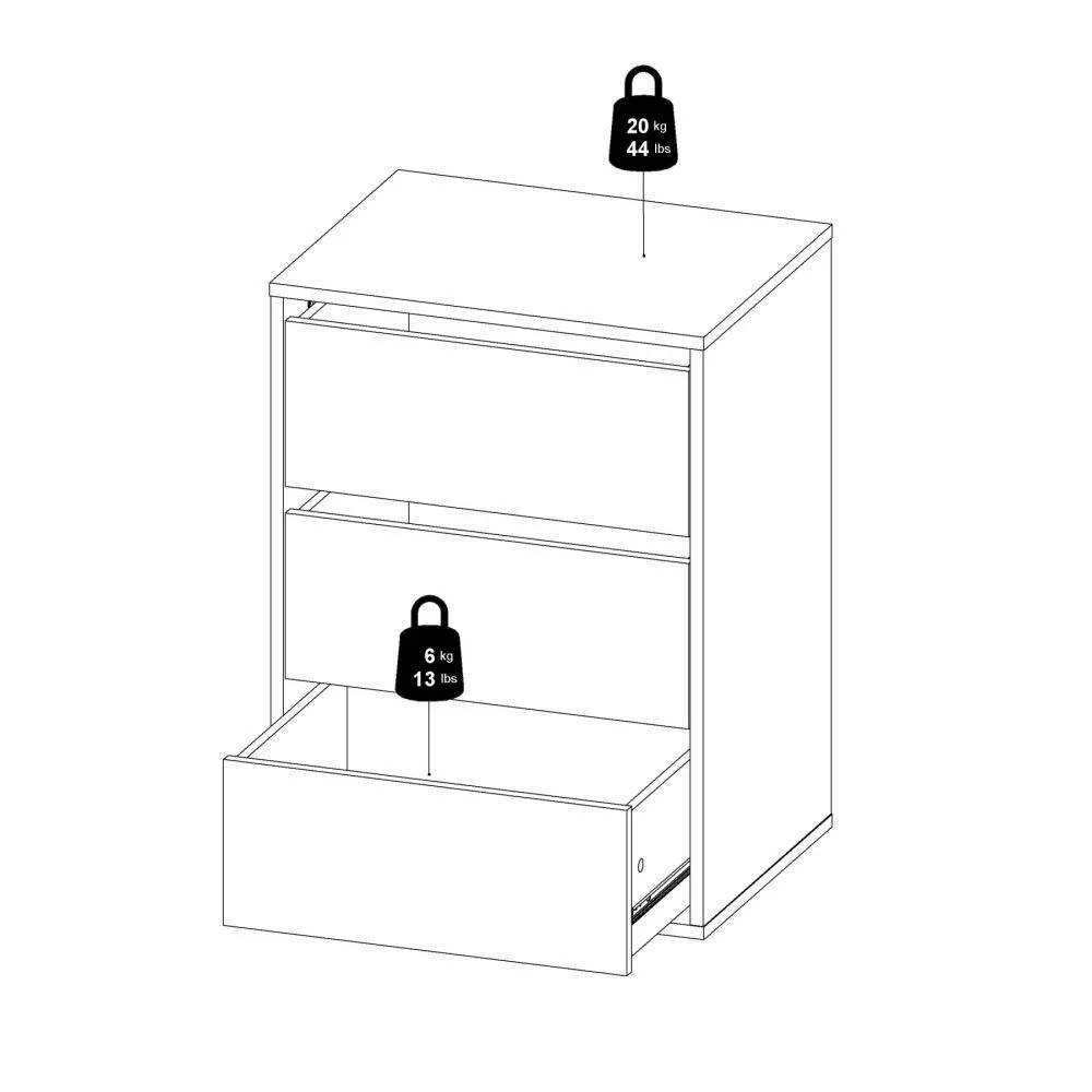 cassettiera con cassetti 