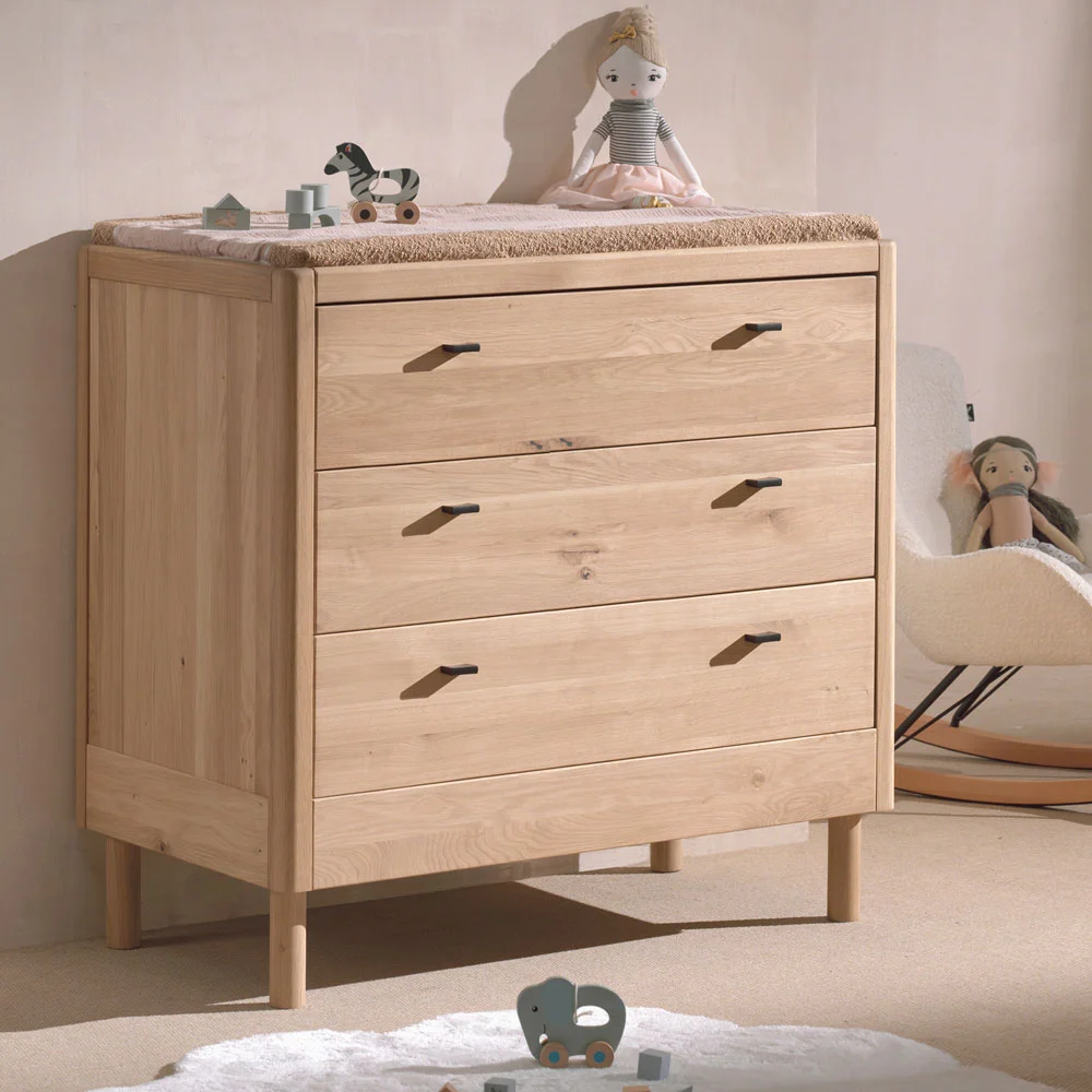 cassettiera in legno rovere 