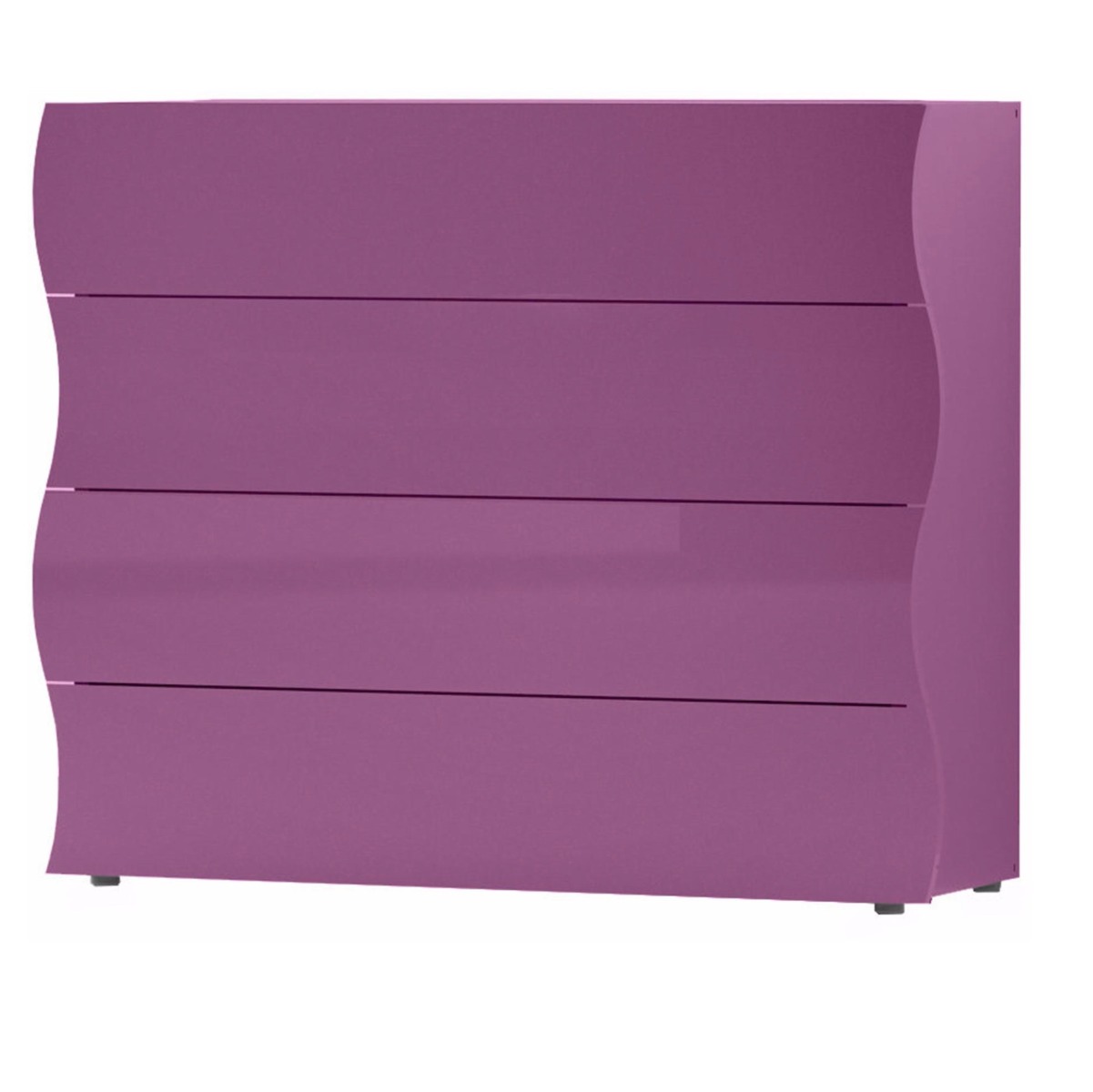 Como moderno, 4 cassetti laccata Lilla lucido 