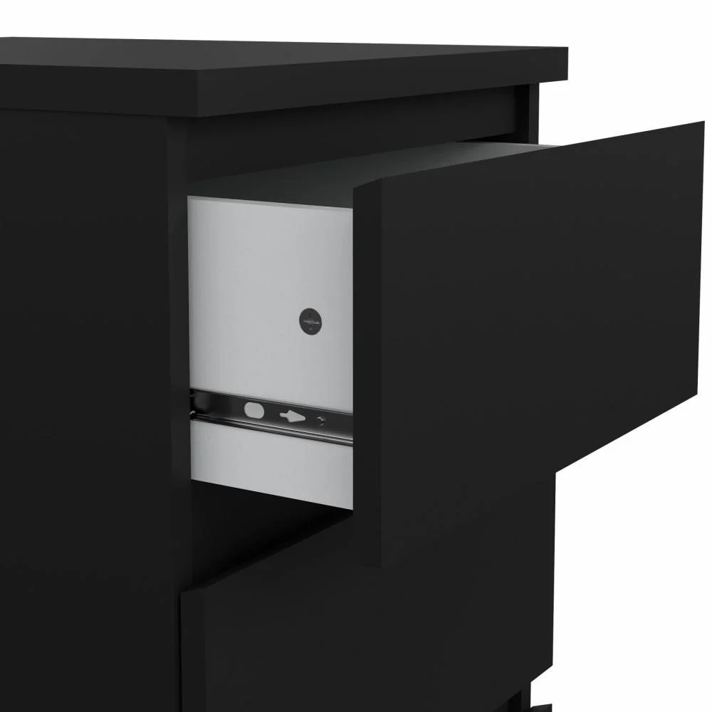 cassettiera nero opaco