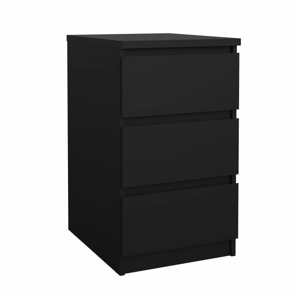 cassettiera nero opaco