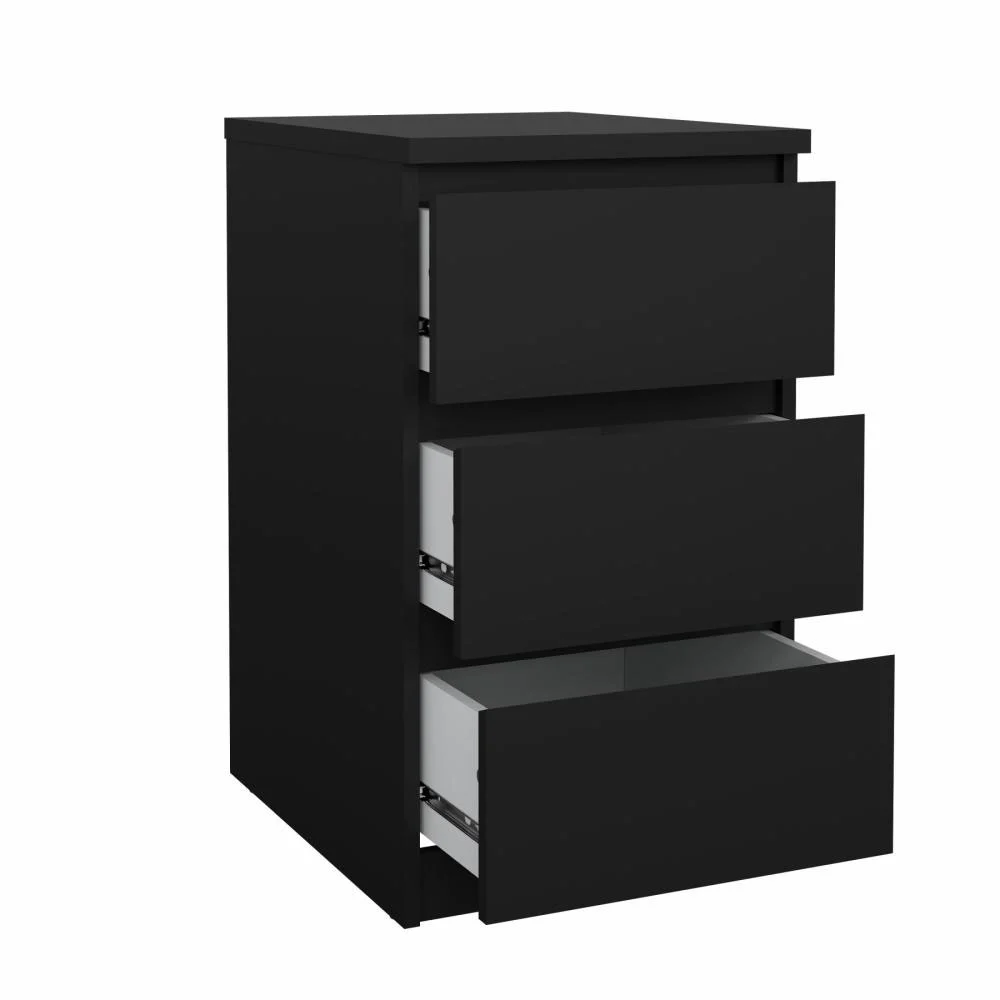 cassettiera nero opaco