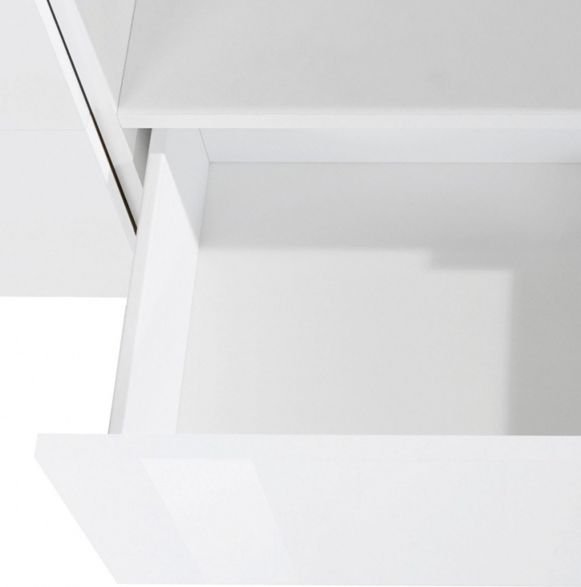 Innovativo Porta TV moderno Bianco lucido, Made in Italy 