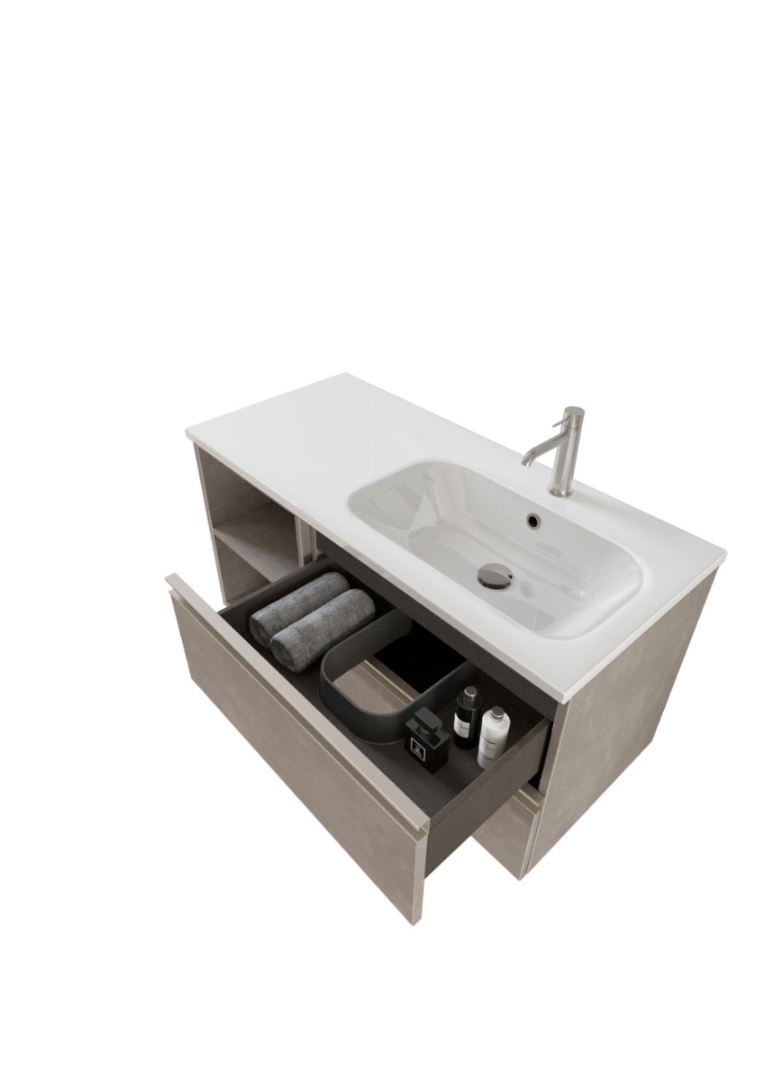 Mobile del bagno con lavabo integrato, 2 cassetti, Havasu 8