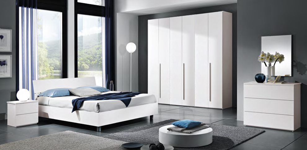 Camera da letto Completa bianco frassinato ELEONORA