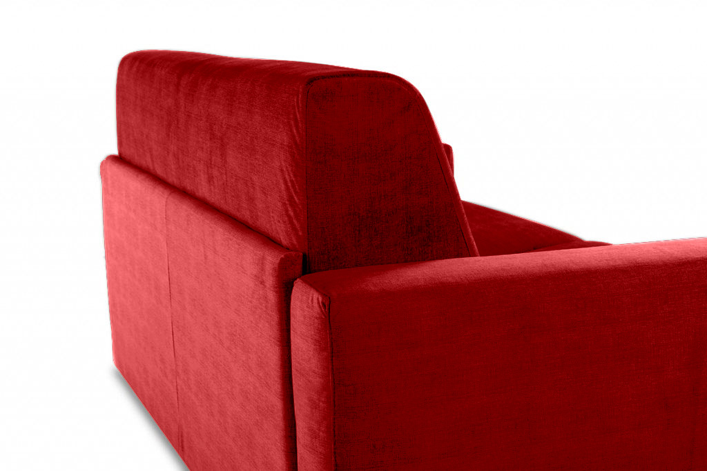 Divano letto modello Denali, sfoderabile a 3 posti finitura rossa