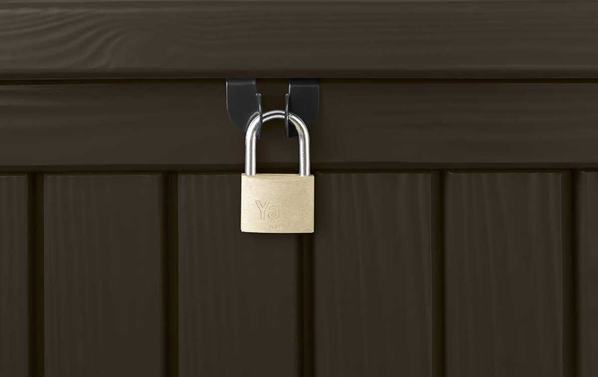 Baule porta oggetti da esterno, Tiglio marrone