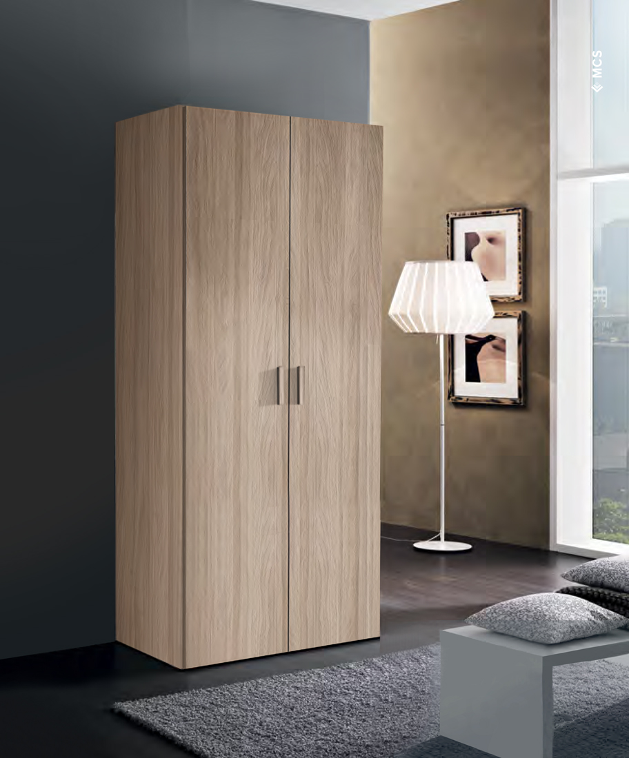 Armadio multiuso H.185 con 2 ante in finitura Olmo frida