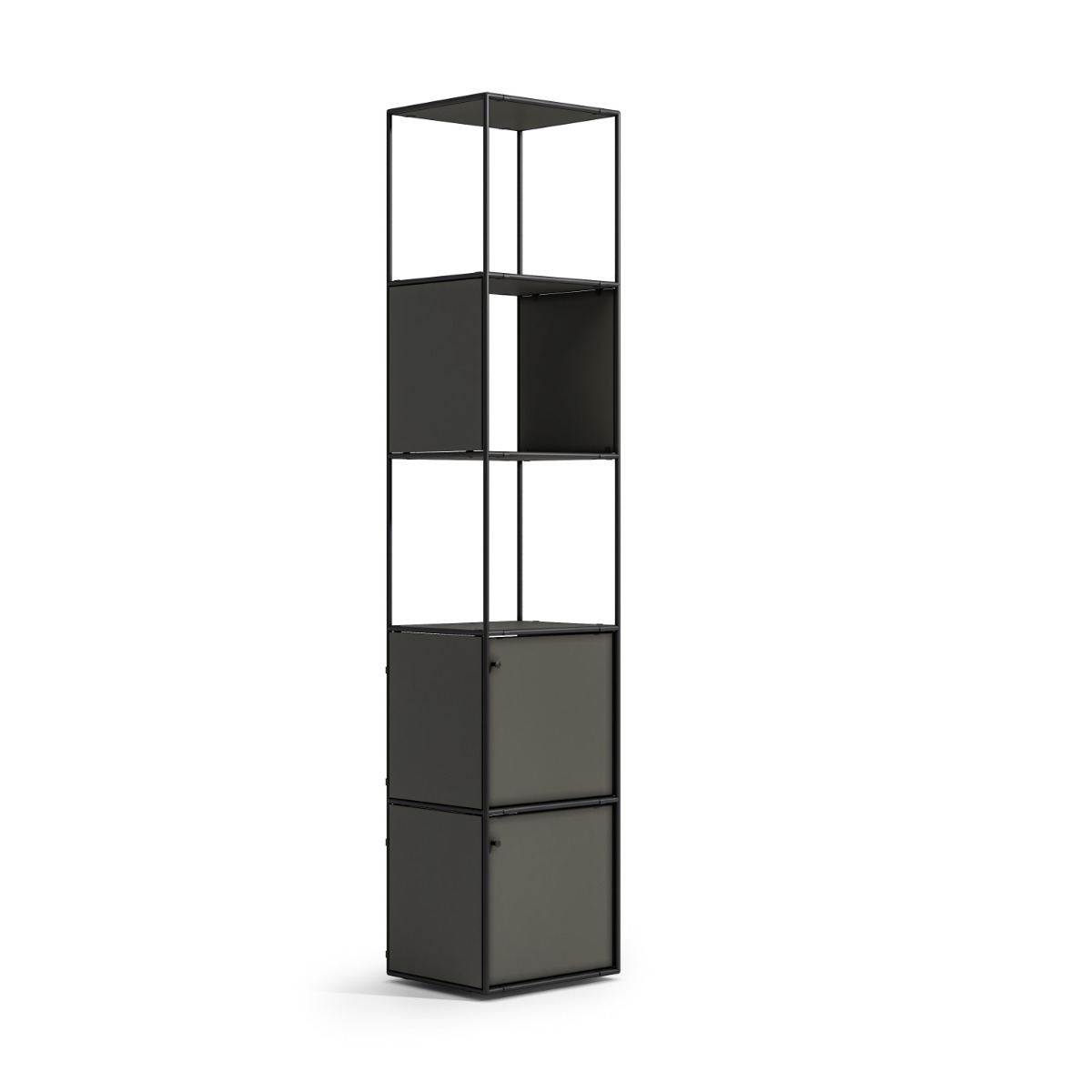 Libreria moderna colore Grigio laccato, L.40 cm  stile di design