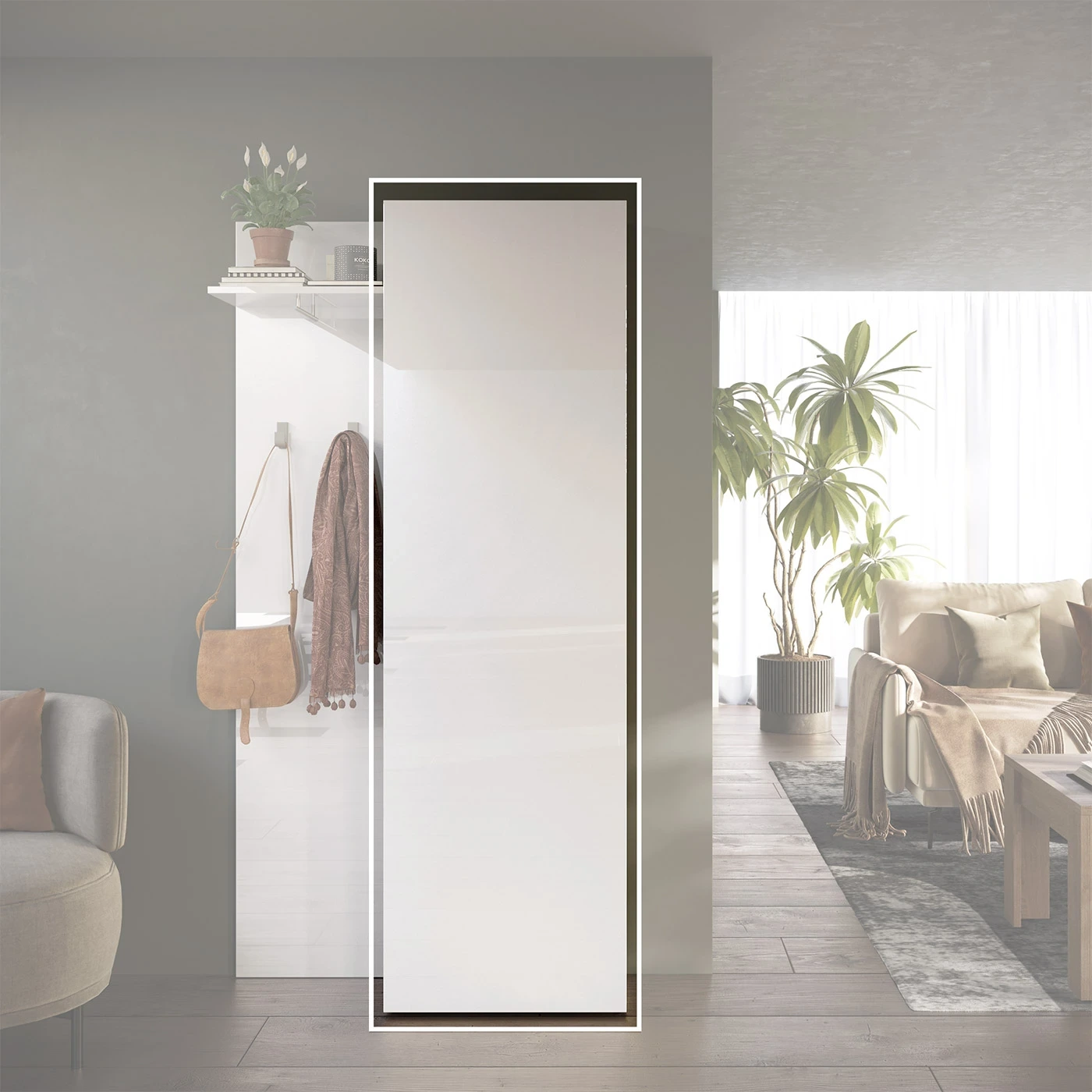 colonna bianco lucido larga