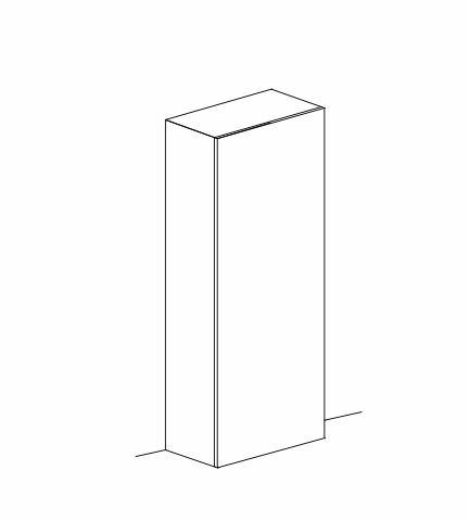 Colonna larga L.55 cm a terra, disponibile in diverse finiture, 100% Made in Italy 