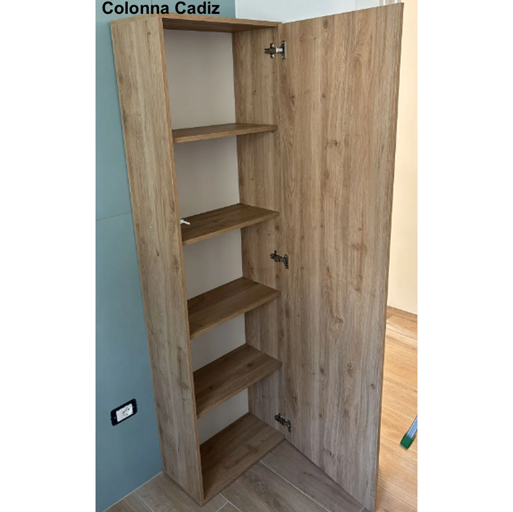 Colonna larga L.55 cm a terra, disponibile in diverse finiture, 100% Made in Italy 
