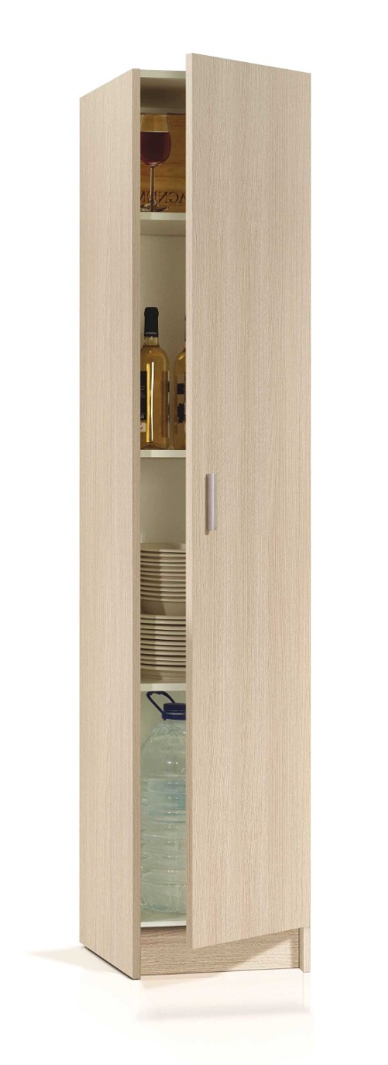 Colonna multiuso 1 anta, finitura Rovere chiaro 