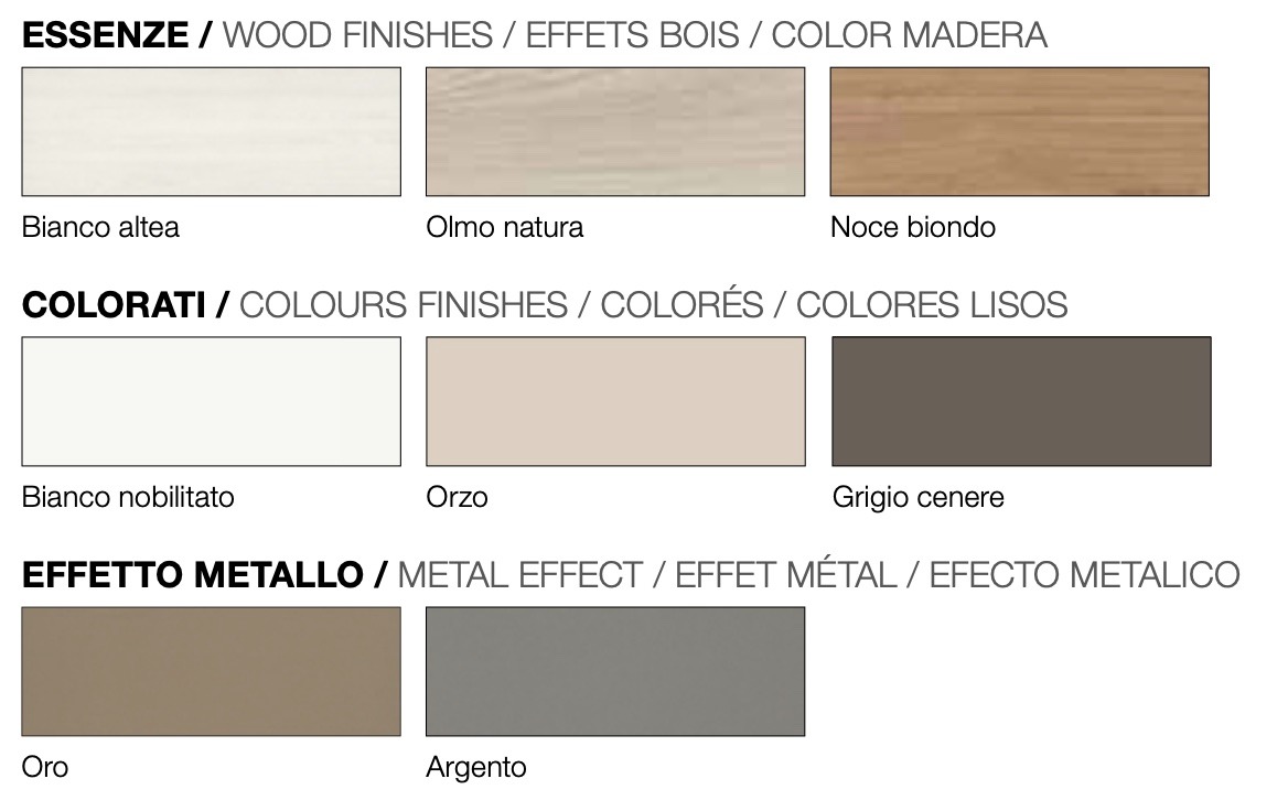 Armadio moderno con libreria, finitura larice bianco, Made in Italy