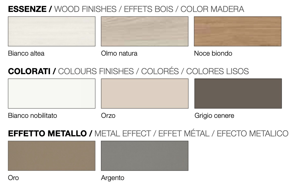 Armadio a ponte moderno con 6 ante battenti, finitura bianco nobilitato