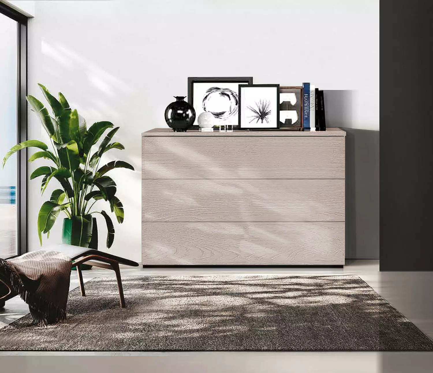 comò moderno rovere gessato