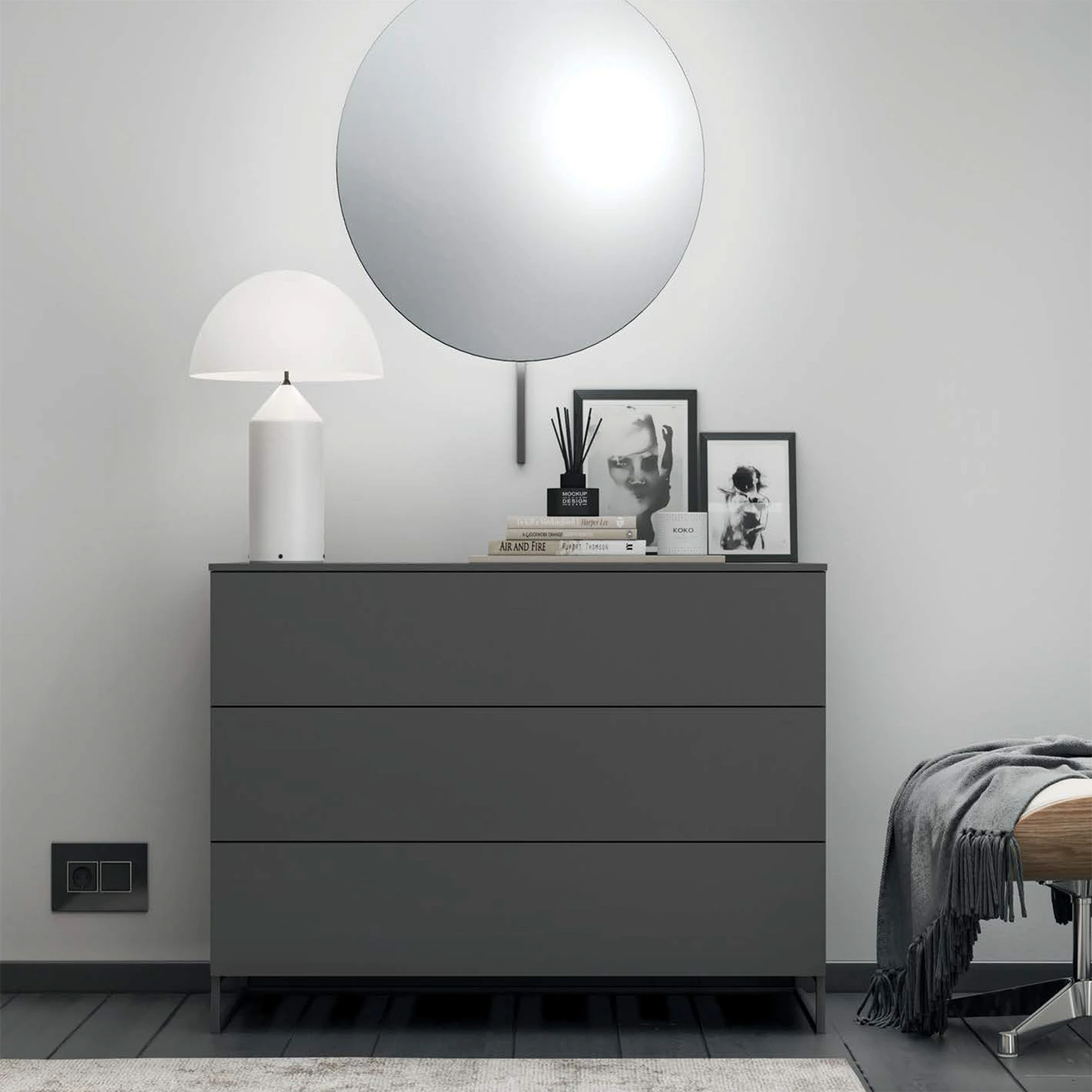 comò moderno antracite