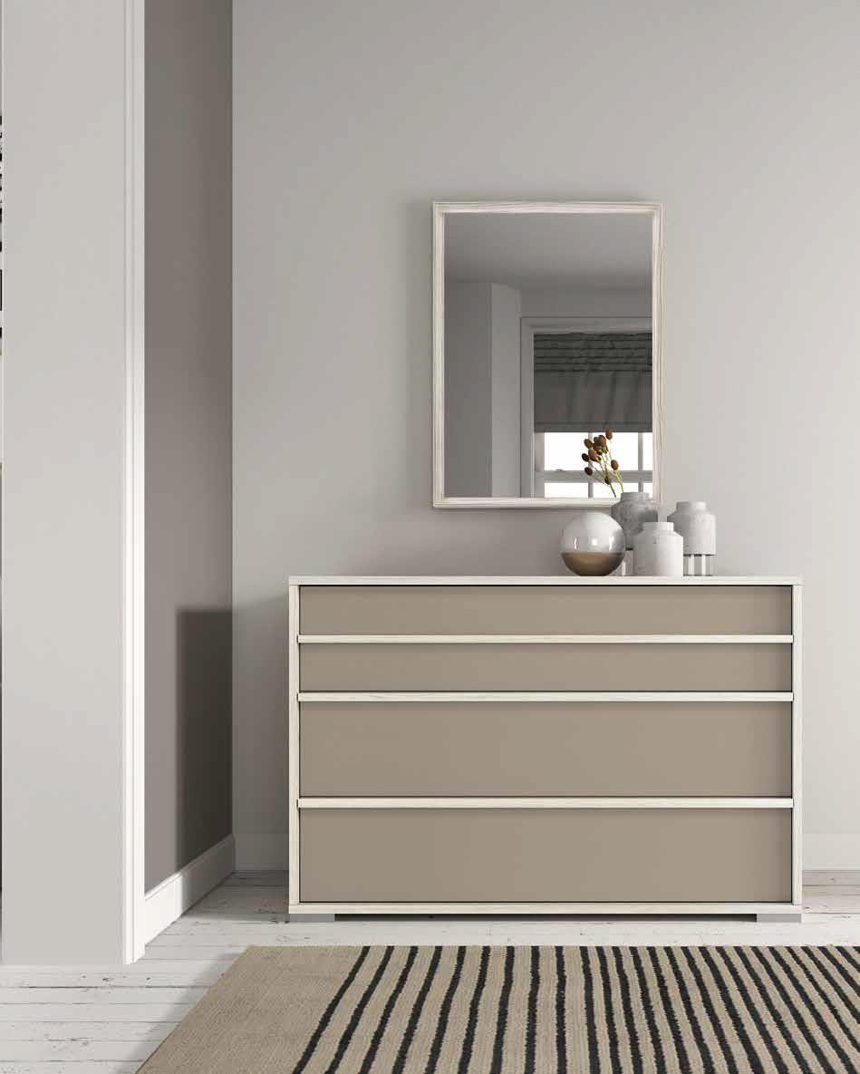 Comò moderno Bianco altea e Visone